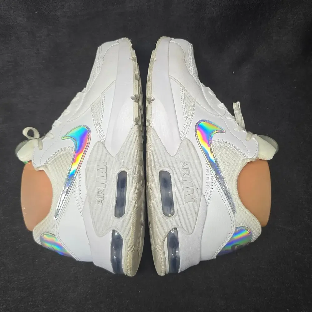 Nike Air Max White & Silver Iridescent Excee Sneakers Running Shoes